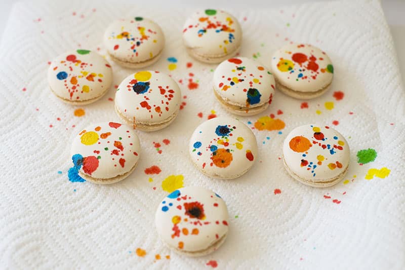 Paint Splatter Macaroons Front Roe by Louise Roe