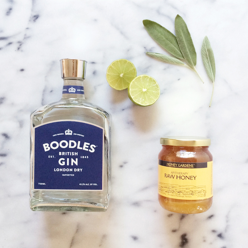 Honey Sage Gin Fizz cocktail - by Louise Roe