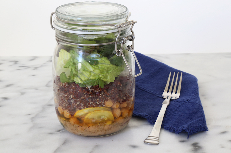 Healthy Salad in A Mason Jar Recipe Front Roe by Louise Roe 5