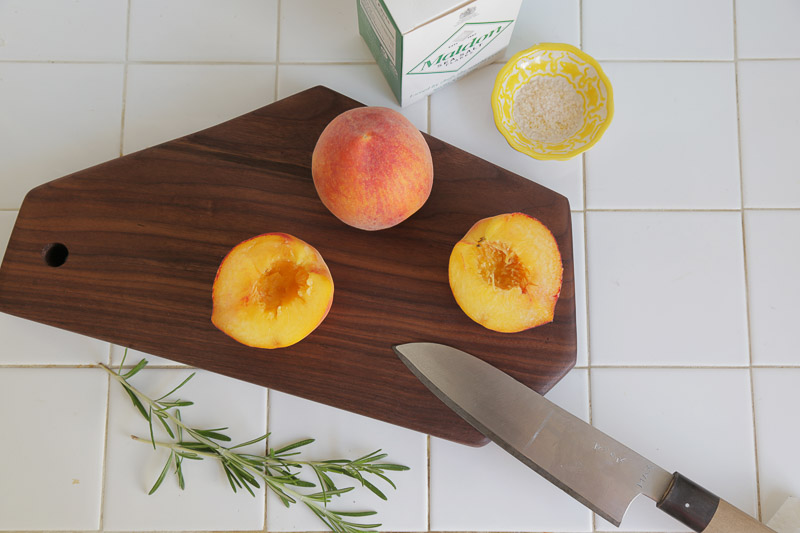 Louise Roe Easy Healthy Peach Burrata Summer Appetizer - Front Roe fashion lifestyle blog 2