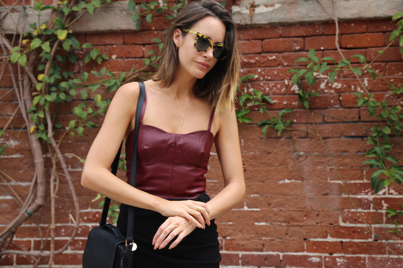 Louise Roe - Leather Bustier Pencil Skirt - LA Arts District Street Style - Front Roe fashion blog 3