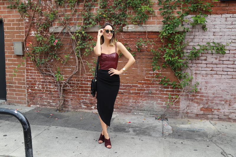 Louise Roe - Leather Bustier Pencil Skirt - LA Arts District Street Style - Front Roe fashion blog 4