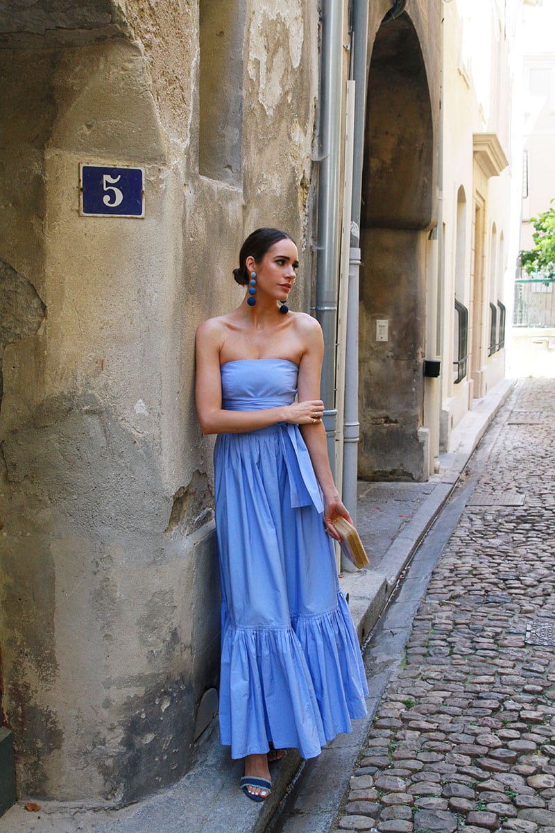 Louise Roe | Strapless Blue Ball Gown | Summer Wedding Style | Front Roe blog 2
