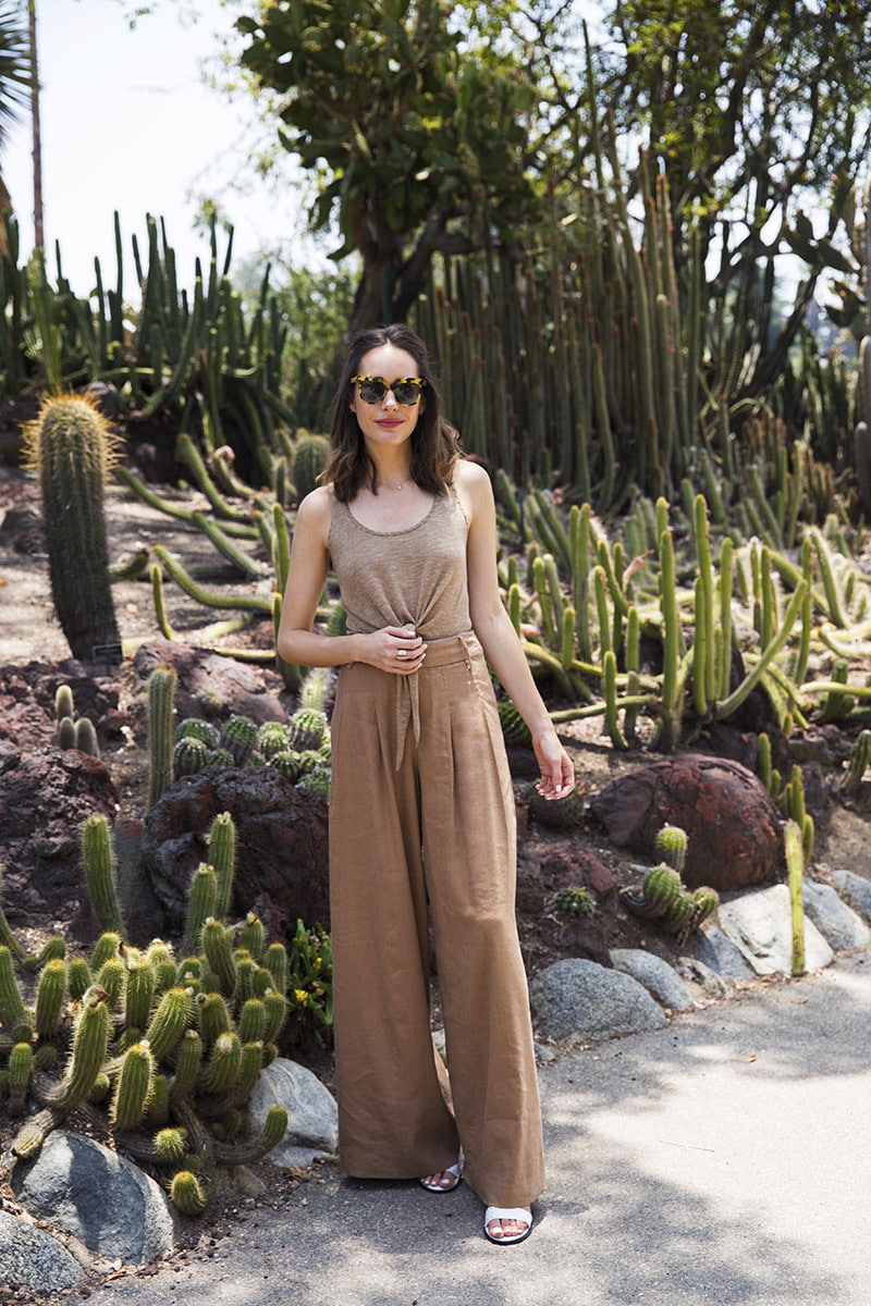 Louise Roe | Brown Palazzo Pants & Crop Top 3