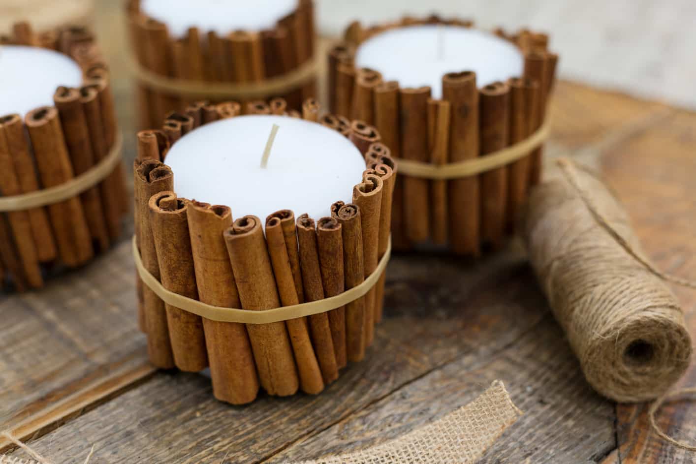 Louise Roe Cinnamon Stick Candles Centerpiece For Christmas