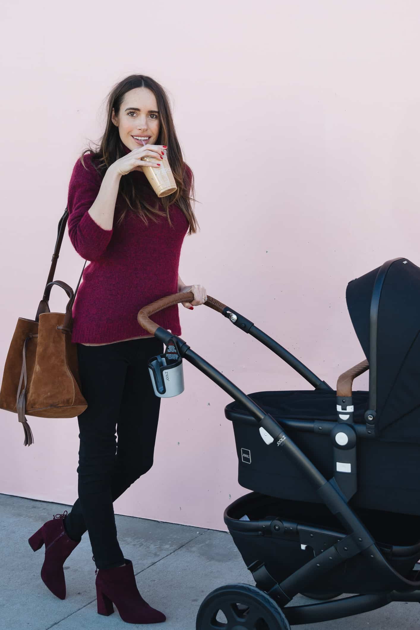 Louise Roe with Joolz Baby Stroller in Los Angeles