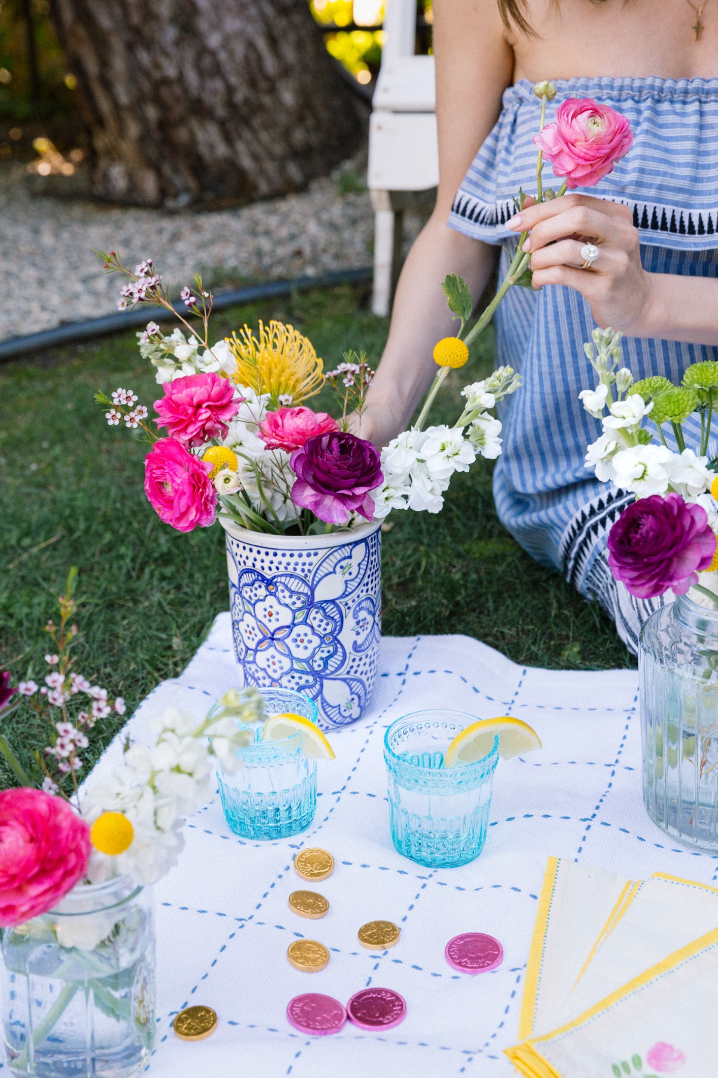 Louise Roe Easter Tea Party With Early Grey Blueberry Muffins And Spring Floral Arrangements