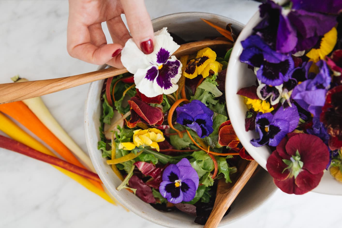 Louise Roe Making Healthy Edible Flowers Salad Recipe