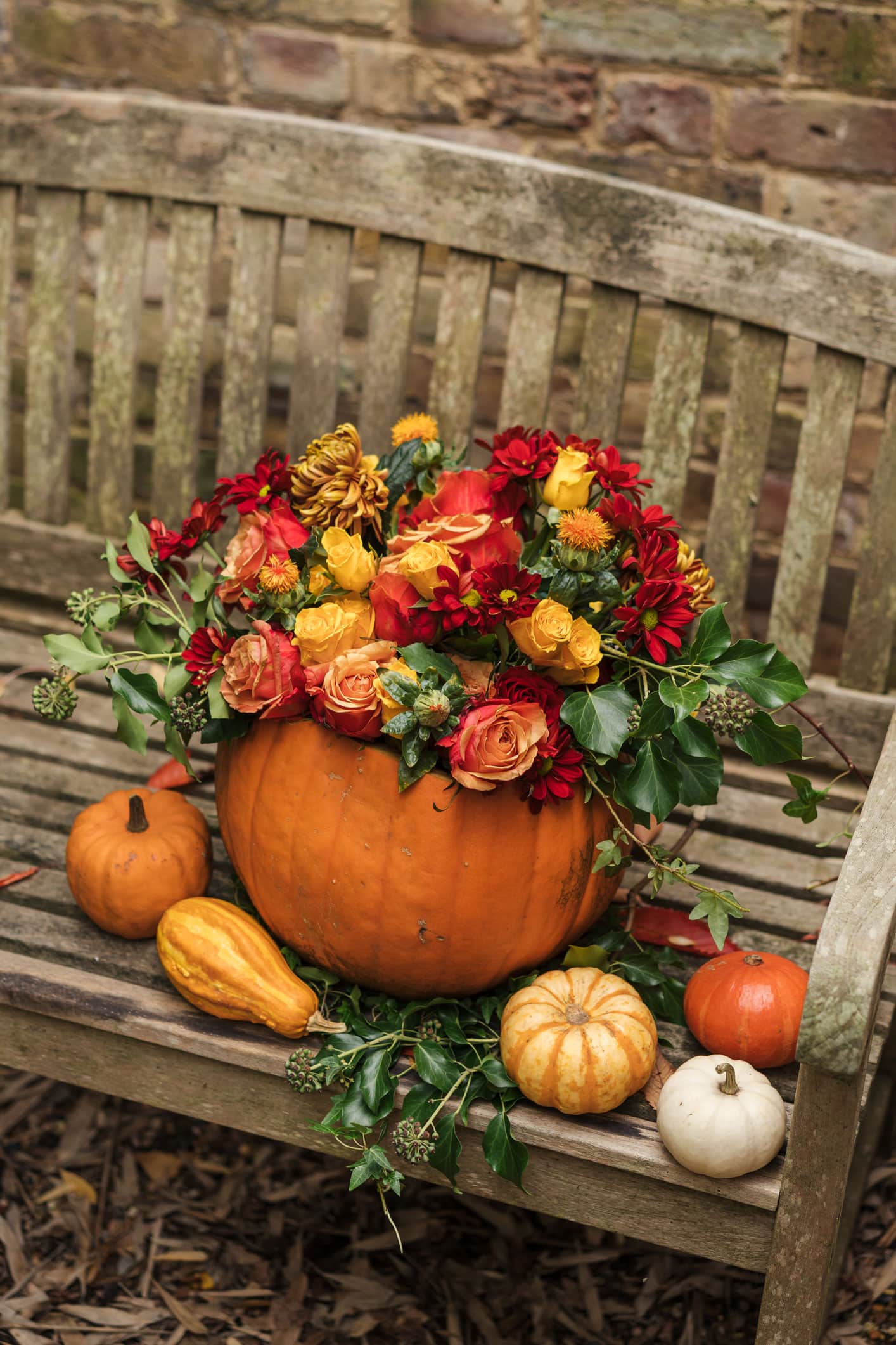 Louise Roe of Front Roe does a DIY floral pumpkin