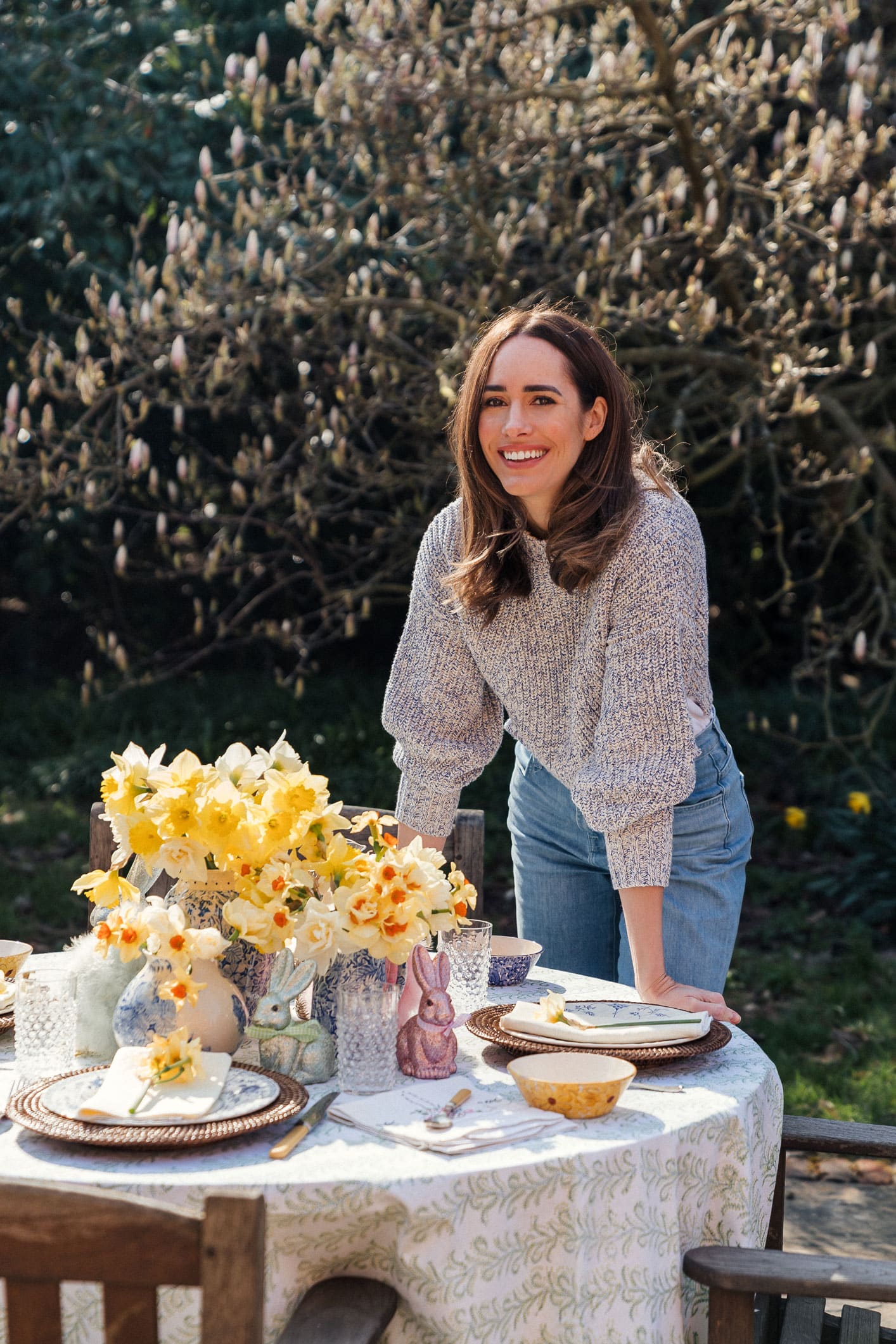 Louise Roe of Front Roe sets a happy Easter brunch table