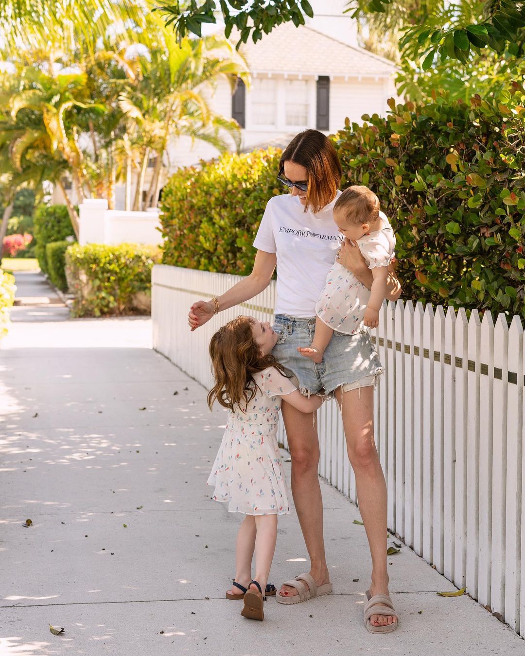 Family holiday - Louise with the girls