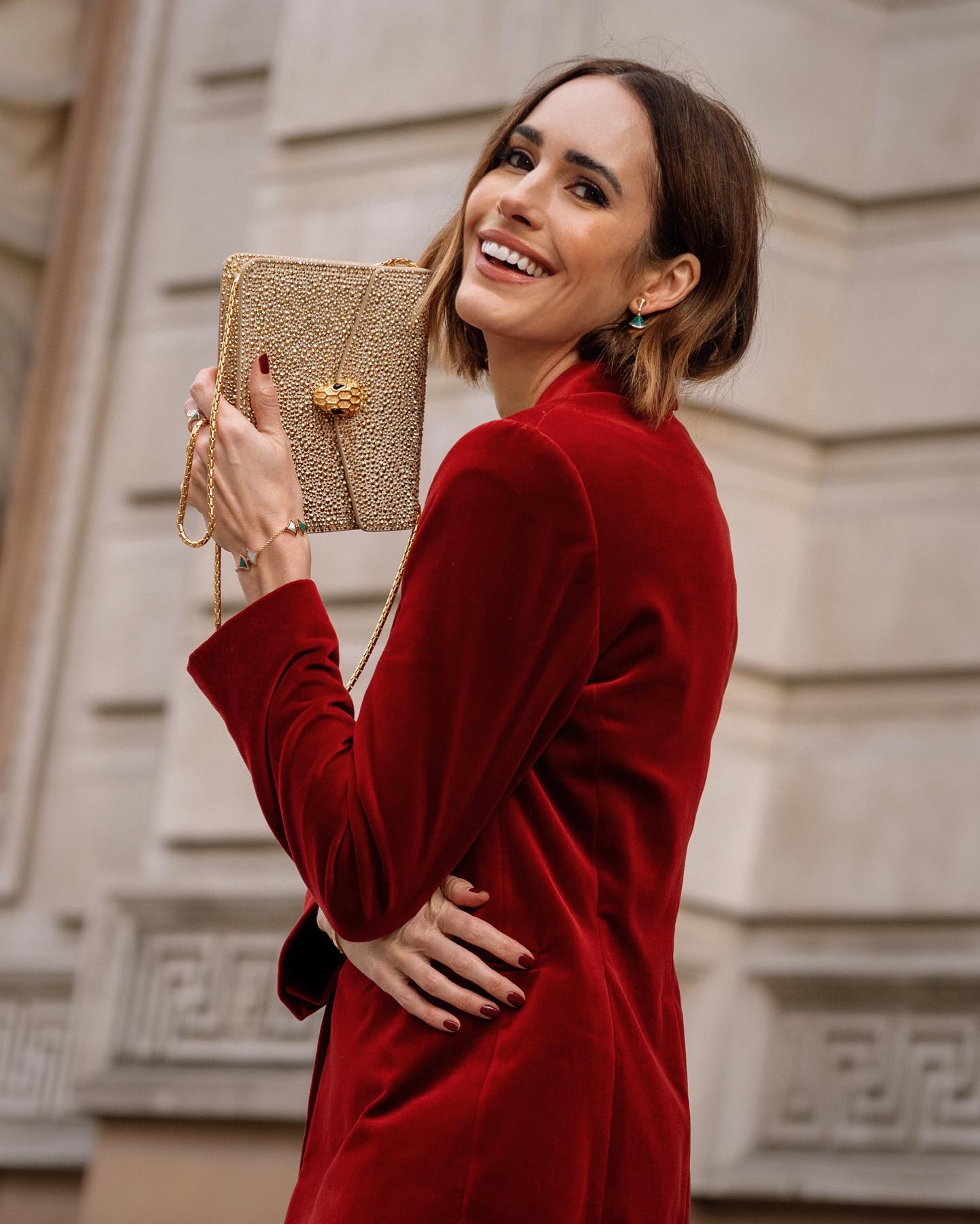 Wearing velvet to a wedding